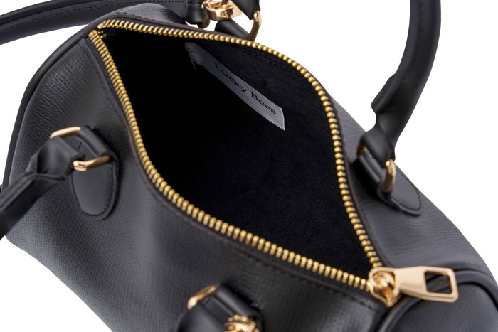 Lucky Bees Bolso de mano Joan - Negro, Cuero de Polivinilo, 21x13x13 cm